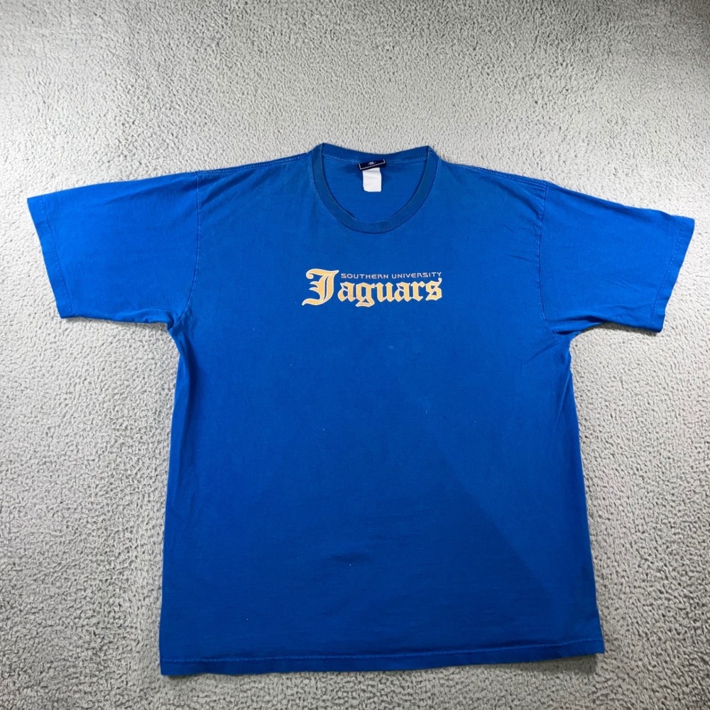 Vtg 90s Y2K JanSport Southern University Jaguars T Shirt XXL HBCU Distressed Tee
